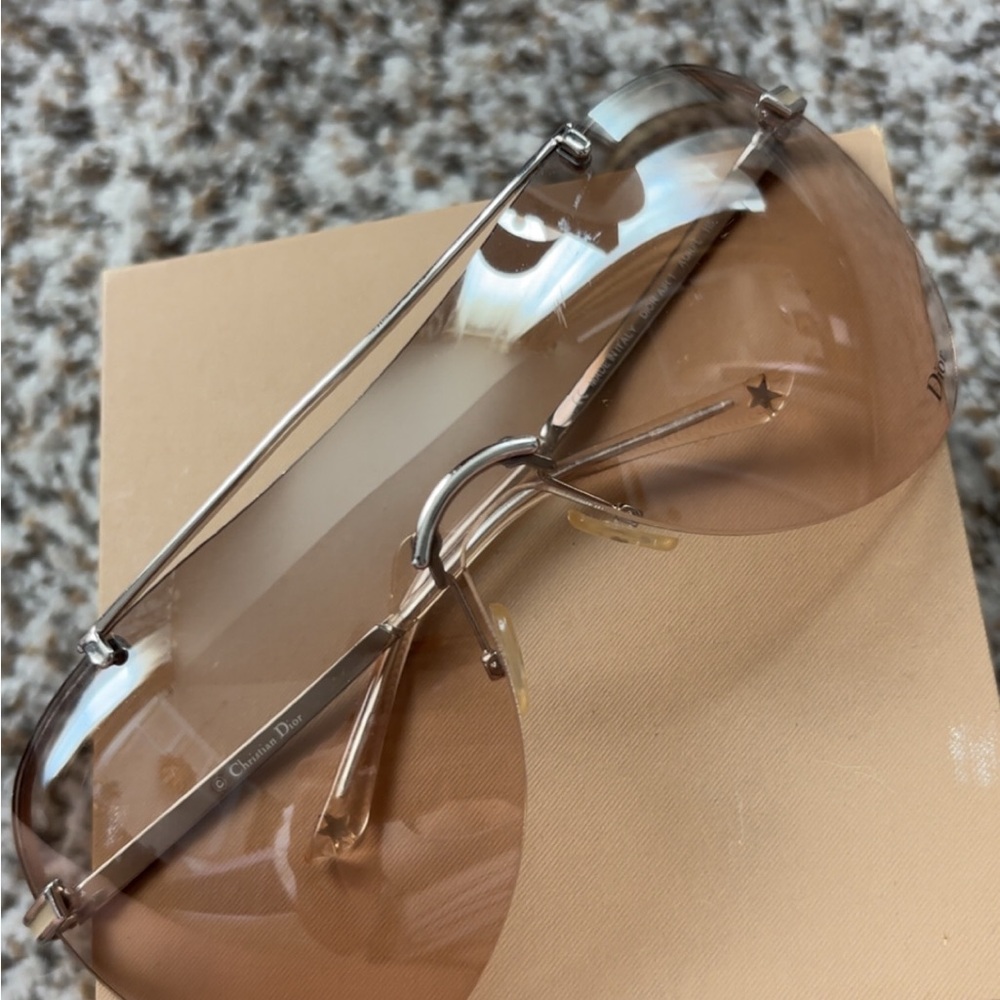 Dior Silver and Brown Sunglasses